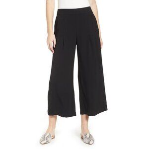 BP High Waist Soft Wide Leg Crop Pants in Black  - sz Large